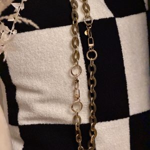 Ceinture de shabbat chaine marron et doré