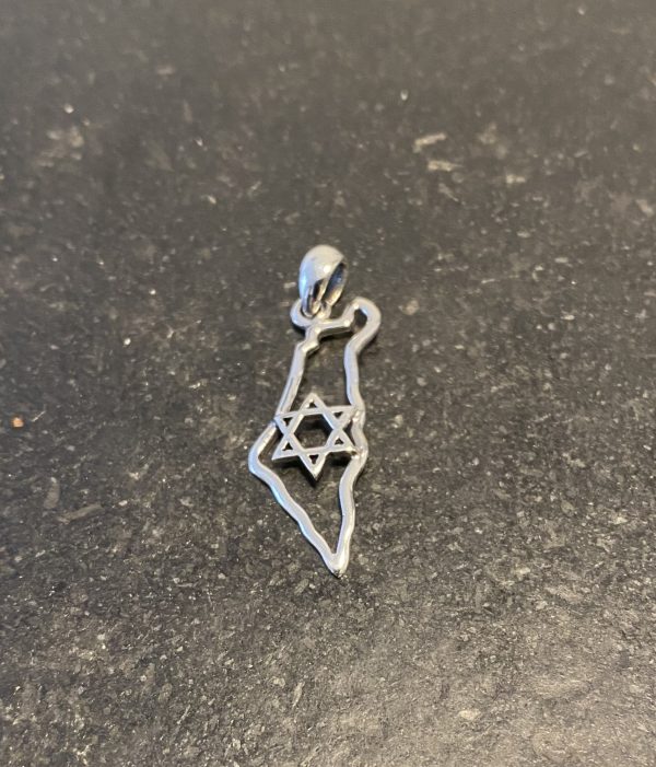 Pendentif Carte d'Israël en Argent