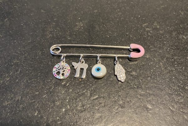 Broche épingle à nourrice bébé en argent