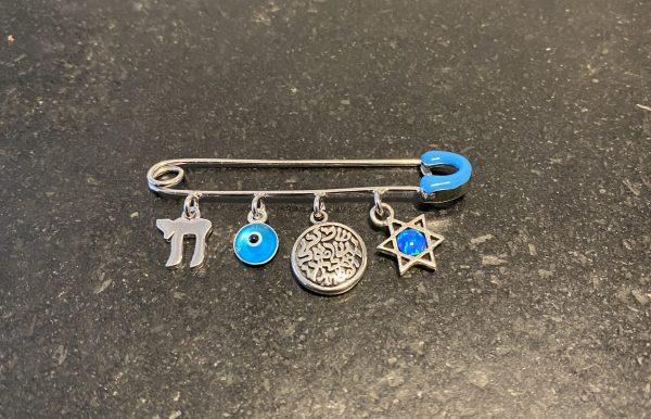 Broche épingle à nourrice bébé en argent