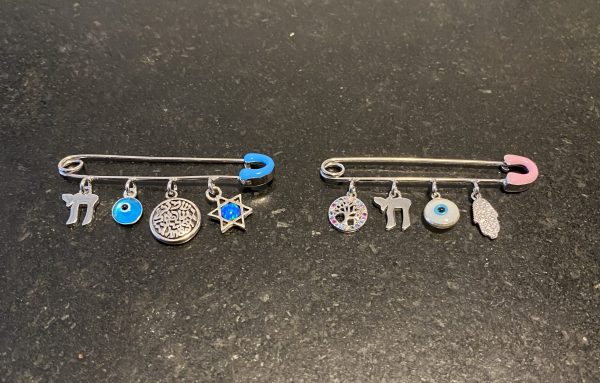 Broche épingle à nourrice bébé en argent