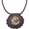 Collier Nahman imitation cuir 4,5 cm petek