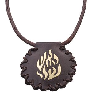 Collier Nahman imitation cuir 4,5 cm petek
