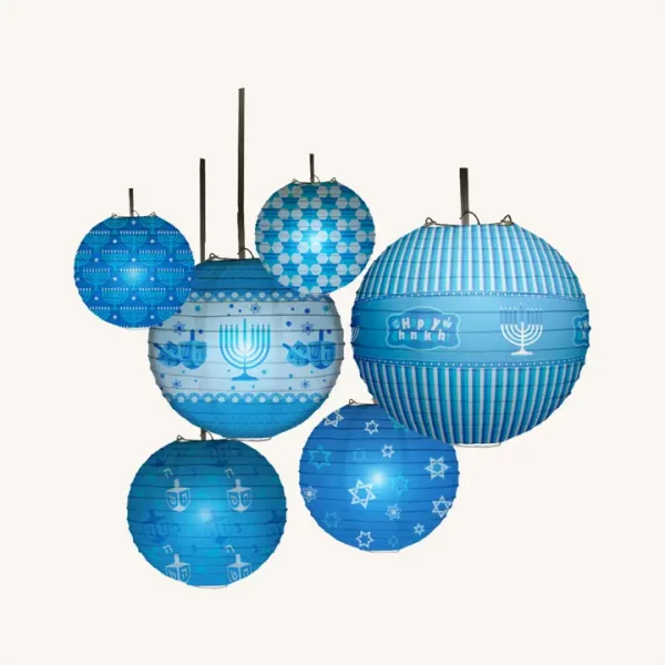 Lanternes en papier LED de Hanouka