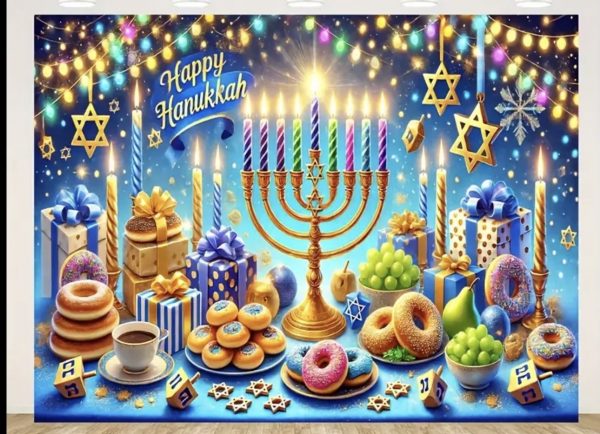 Décor mural Hanouka 152 cm x 92 cm 