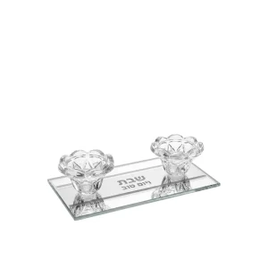 Bougeoir de Shabbat en verre