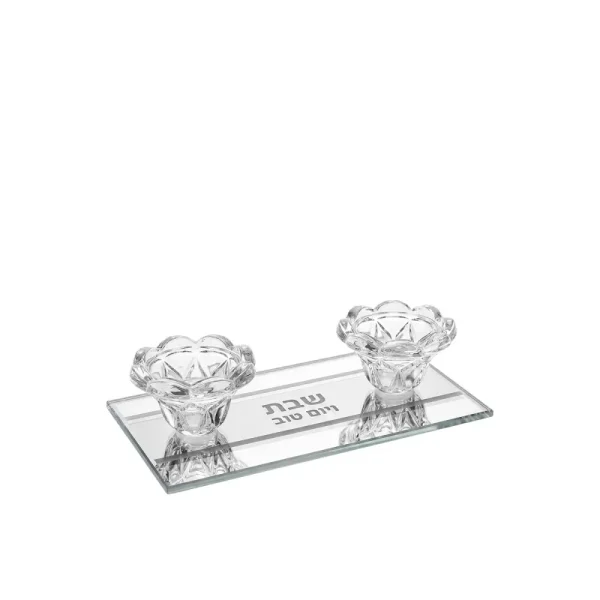 Bougeoir de Shabbat en verre