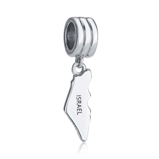 Charms Argent carte d'Israël 