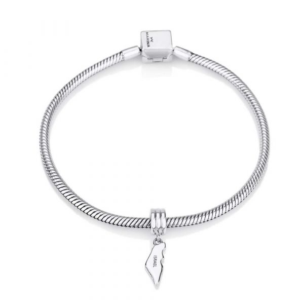 Charms Argent carte d'Israël 