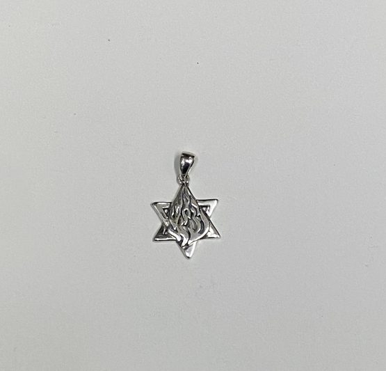 pendentif Maguen David flamme Rabbi Nahman argent – Image 2