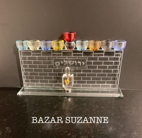 Hanoukia  Cristal Kotel colorée