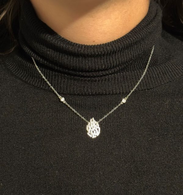 collier Argent Flamme Rabbi nahman de Breslev