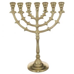 Menorah 7 branches 30 cm de hauteur