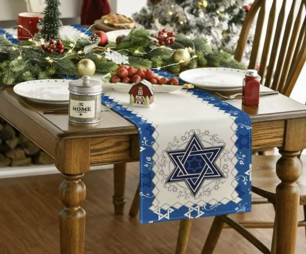 chemin de table en lin  Maguen David