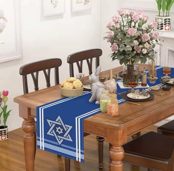 chemin de table en lin  Maguen David – Image 2