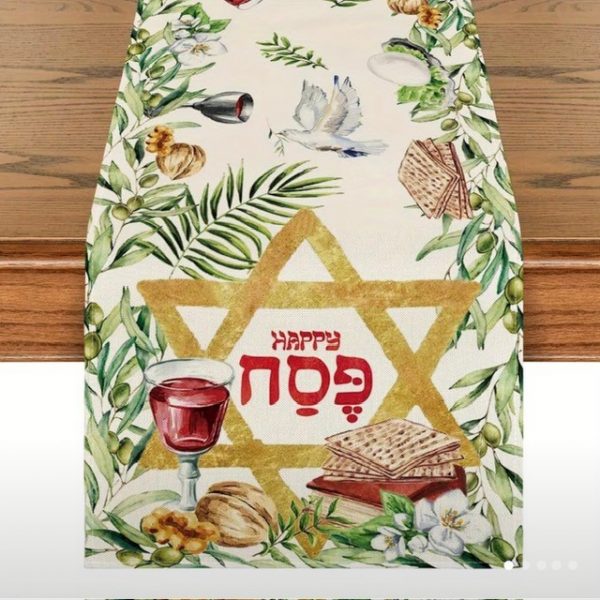 chemin de table en lin  PESSAH