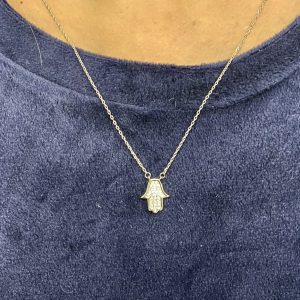 IMG_6245 Collier Argent Main et strass