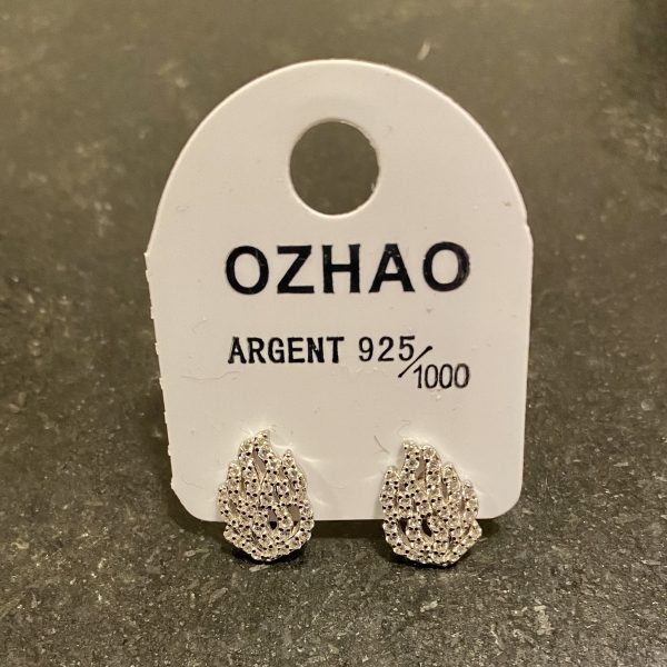 Boucles d'oreilles Argent  Flamme Rabbi nahman de Breslev