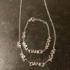Collier Argent  We Will Dance Again
