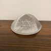 Kipa Velours Gris clair Maguen David 