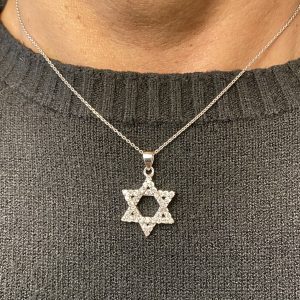 IMG_6708 Collier Argent Maguen David et strass