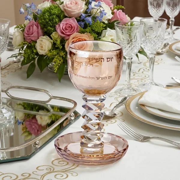 verre a kidouch  cristal Yom Achichi