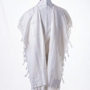 Talith Nid D’Abeille Blanc et argent