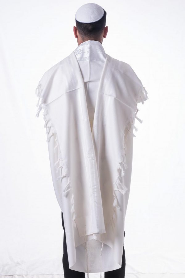 MHT18W Talith Nid D'abeille Blanc