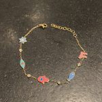 Bracelet P Or et email  Maguen David Haï  œil  main poisson