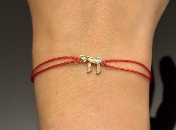 Bracelet Fil Rouge Coulissant Haï Plaqué Or  et strass