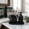  Ensemble Keli Netilat Yadayim et distributeur de savon et plateau en Polyrésine