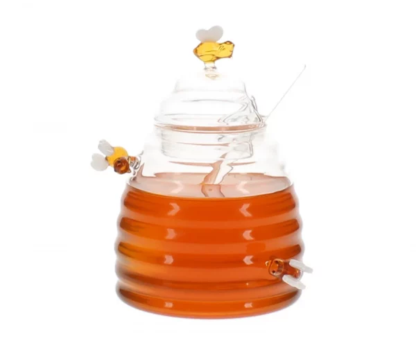 Pot à miel abeille en verre 500 ml