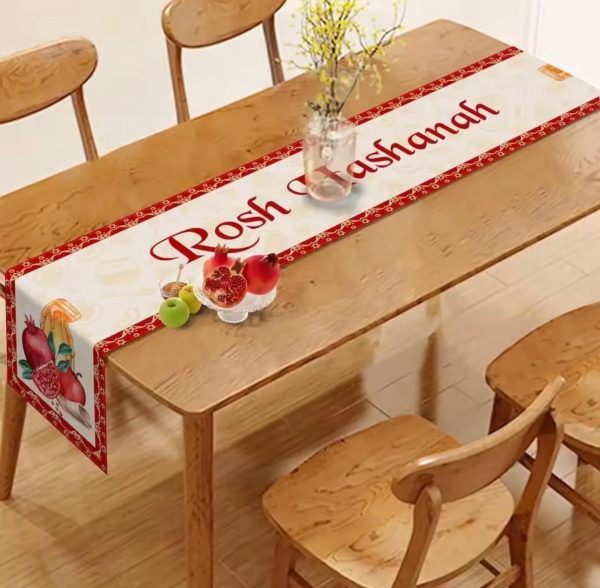 chemin de table en lin  Roch Hachana 