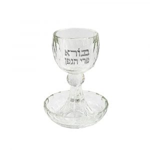 A14029 verre a kidouch cristal Boré Péri Aguéfène בורא פרי הגפן