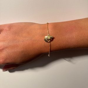 Bracelet Flamme Rabbi nahman de Breslev en Plaqué Or