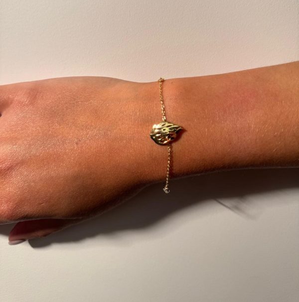 Bracelet Flamme Rabbi nahman de Breslev en Plaqué Or