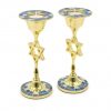 MCCS3032G Bougeoir de Shabbat ✡ Maguen David ✡