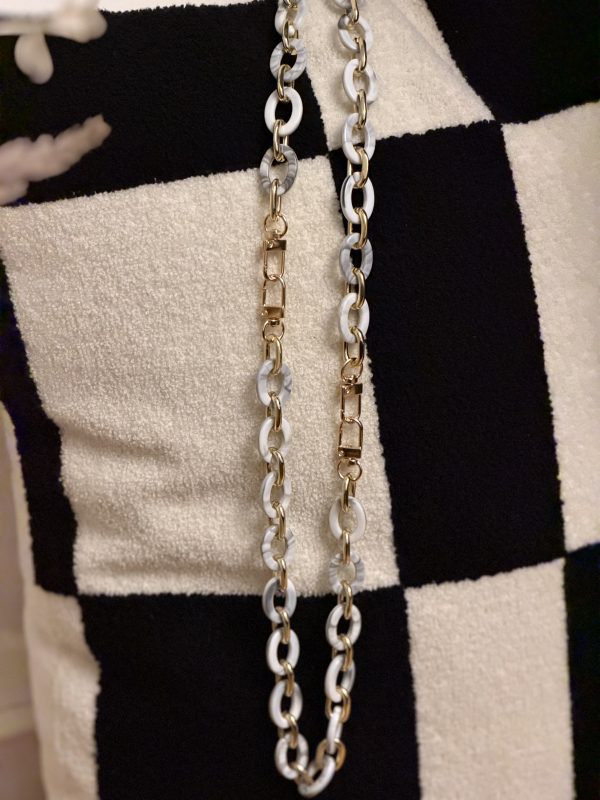 Ceinture de shabbat chaine blanche et doré