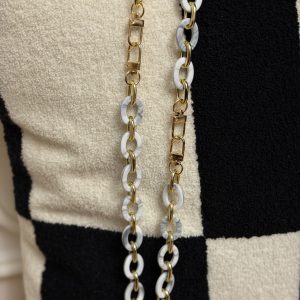 Ceinture de shabbat chaine blanche et doré