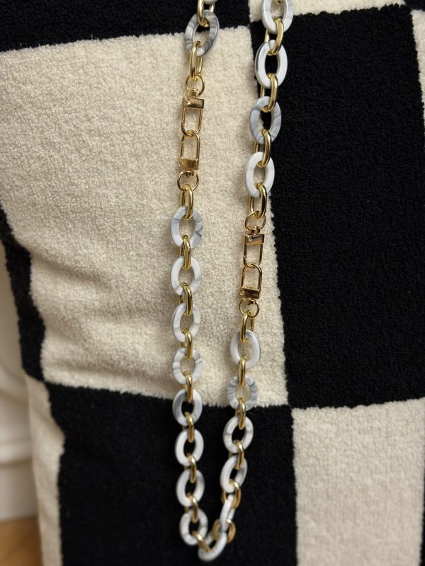 Ceinture de shabbat chaine blanche et doré