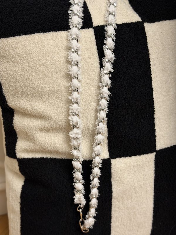 Ceinture de shabbat chaine tissus blanc