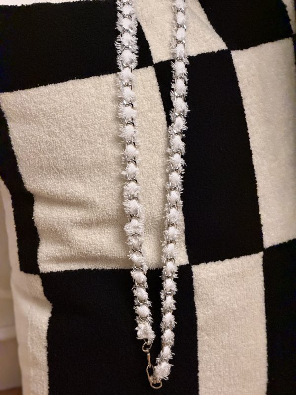 Ceinture de shabbat chaine tissus blanc