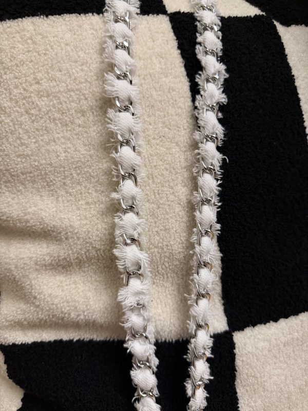 Ceinture de shabbat chaine tissus blanc