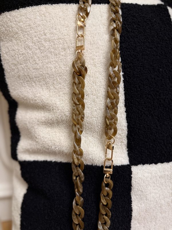 Ceinture de shabbat maille marron et doré