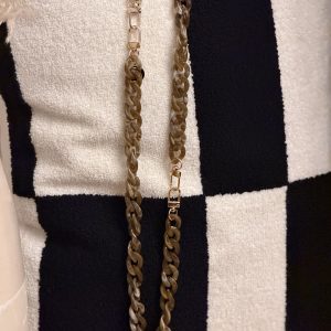 Ceinture de shabbat maille marron et doré