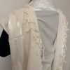 Talit Chaharit bandes blanches gros fils