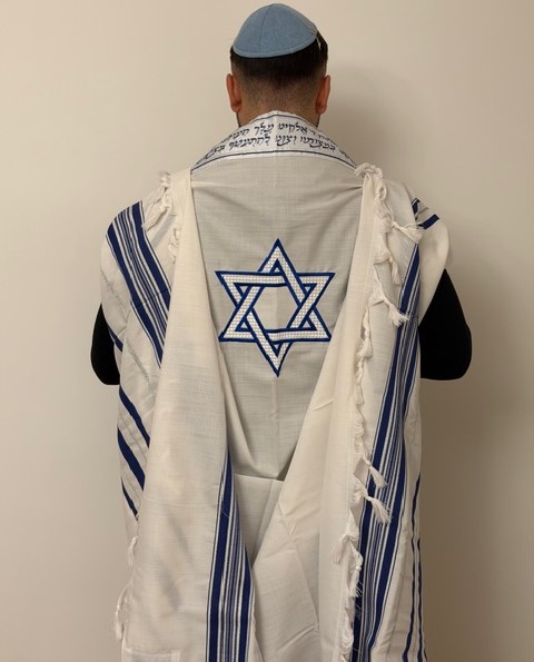 Talith Gadol avec broderie Maguen David ✡