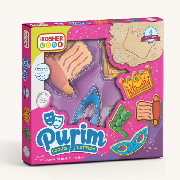 Ensemble de 4 emporte-pièces Pourim en inox 