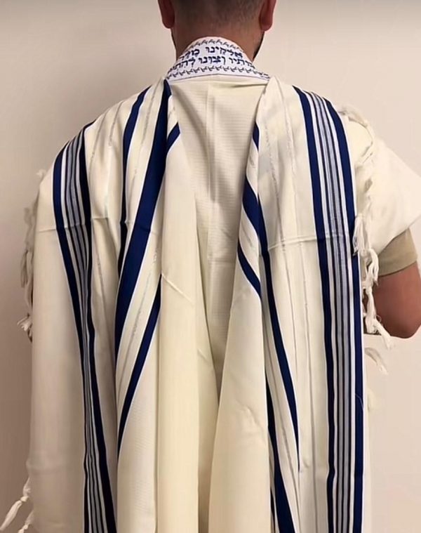 Talith Gilboa Bleu Marine et Argent