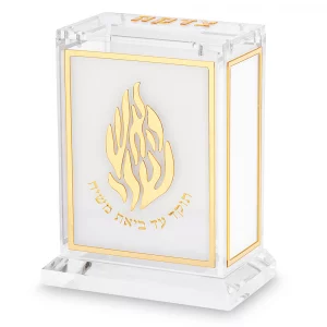 Tzedaka en Acrilique  Flamme Rabbi Nahman de Breslev